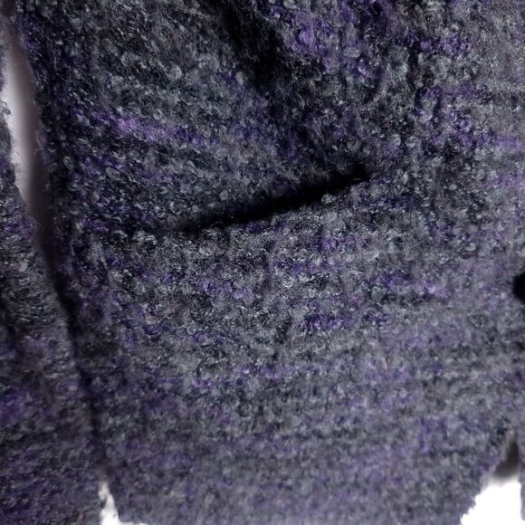 Free People Gray Purple Boucle Knit Jacket Blazer Size Small - Picture 6 of 7
